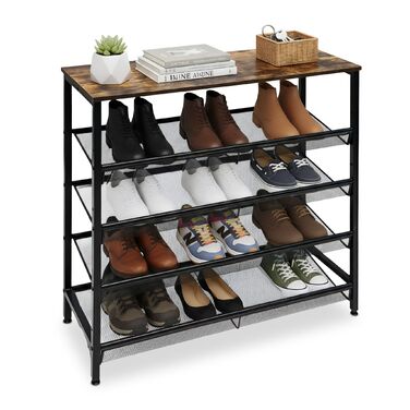 Стелаж для взуття Relaxdays у стилі індустріального лофту