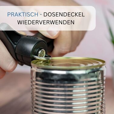 Відкривачка для банок Westmark з пружинним механізмом та плоскогубцями, 17.5 см, нержавіюча сталь/пластик, чорний