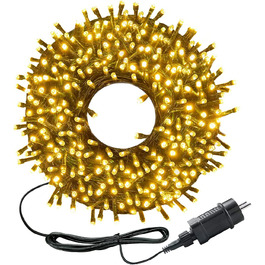 Світлодіодна гірлянда для різдвяної ялинки з таймером, 8 режимів освітлення, Функція пам'яті, IP44 Wass