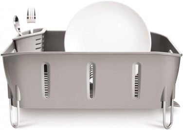 Сушарка для посуду Simplehuman KT1104 компактна, пластикова, сіра - 5 років гарантії