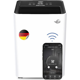 Comedes Demecto 16 eco WiFi - Потужний побутовий осушувач повітря (16 л/24 год) з Wi-Fi, для приміщень до 65 м²/150 м³, керування через додаток