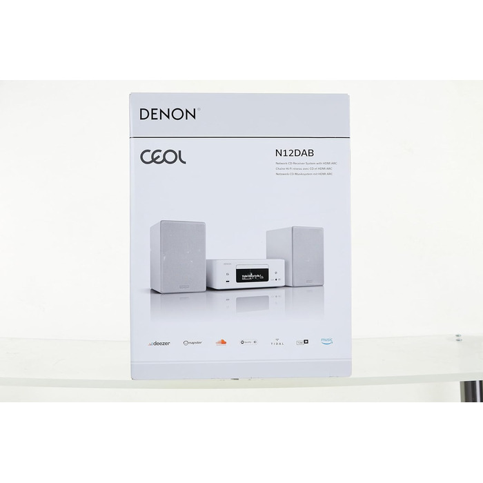 Компактна система Denon CEOL N-12DAB, HiFi, CD-програвач, потокове передавання, мультирум, Bluetooth, WLAN, DAB, Білий