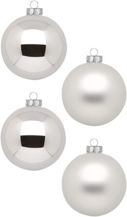 Різдвяні кулі INGE-Glas Magic 12 шт 8 см сріблясті