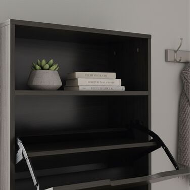 Взуттєва шафа Relaxdays з відкидною дверцями та відкритою полицею