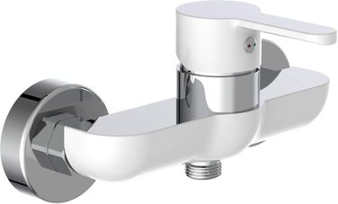 Змішувач для ванни EISL DIZIANI, однорегуляторний, з перемикачем душ/ванна, хром/білий