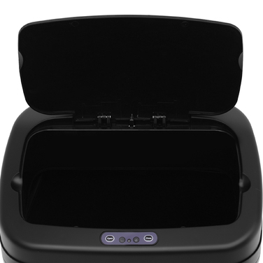 Відро для сміття з датчиком руху, 20 л, нержавіюча сталь. Автоматичне відро з датчиком руху, внутрішній контейнер 33 x 25 x 42,5 см, срібно-чорне