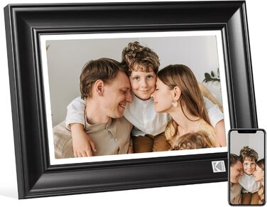 Цифровий фотоальбом Kodak 10 дюймів WiFi, 32GB, IPS HD сенсорний екран, авто-поворот, чорний