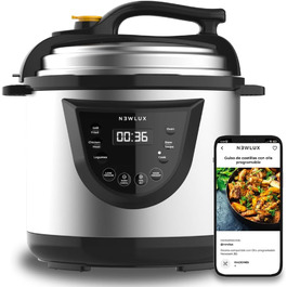 Електричний сковорода-каструля NEWLUX Chef Pot V110, 6L, 10 програм, 1000W, таймер 24год, 2 режими тиску