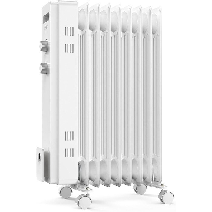 Масляний радіатор VonHaus 2.5 кВт з термостатом, білий (9 ребер)