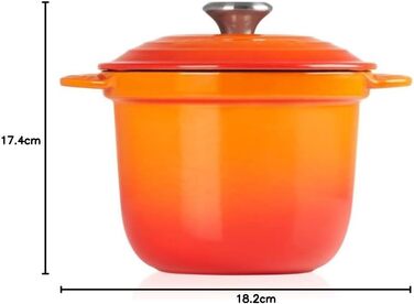Le Creuset Cocotte Every: чавунний ковшок з кришкою-сковородою, 18 см, 2 л, кольору 'Ofenrot'