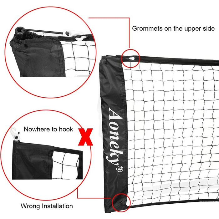 Набір для тенісу Aoneky, ключки і Тенісна сітка 3 м / 6 м x83 см / Портативна Тенісна сітка для піклболу з сумкою для зберігання / приладдя для тренувань з тенісу для дітей і дорослих 3x0. 8 м