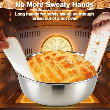 Набір для закваски з 10 шт: круглі та овальні корзини для вистоювання тіста, скляні банки для закваски 730 мл, аксесуари для хрусткої скоринки, для початківців та професіоналів