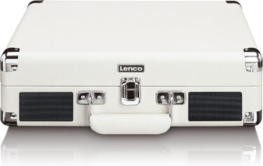 Вініловий програвач Lenco Classic Phono TT-116 з Bluetooth, 3 швидкості (33/45/78 об/хв), RCA-вихід, вбудовані стереодинаміки, вінтажний дизайн, кремовий колір