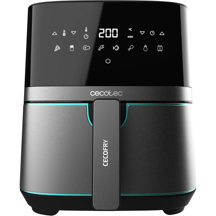 Фритюрниця Cecotec Cecofry Full 5500 Pro з аксесуарами. 1700 Вт, цифрова, без масла, з нержавіючої сталі, PerfectCook (5.5 л)