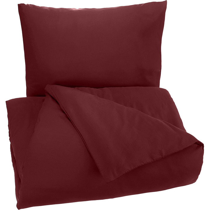 Набір підковдр Domopolis Basics Microfiber King, Burgundy, 135x200 см & Наволочка 80x80 см