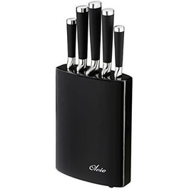 Набір ножів OLEIO PROFI SCHWARZ: 5 штук з дерев'яним підставкою, нержавіюча сталь