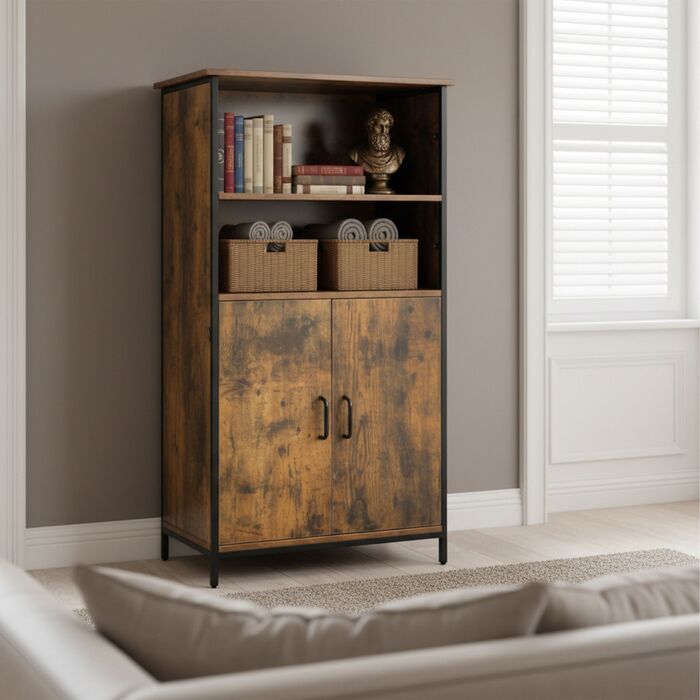 Шафа Relaxdays металева, 124x60x35 см