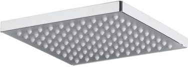 Верхній душ Schulte Square Classic, хромований вигляд, кутова форма, підходить для душових систем Schulte, D9629