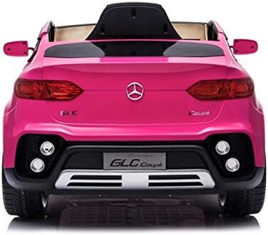 Дитячий електромобіль Mercedes GLC Coupe ліцензійний, рожевий, з пультом 2,4 ГГц FINOOS