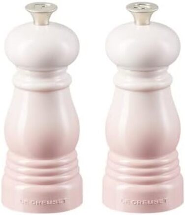Набір Le Creuset Kleines Mühlenset: соляна та перечна мельниця, ABS-пластик, 5x5x12.1 см, керамічний млин, рожевий (Shell Pink)