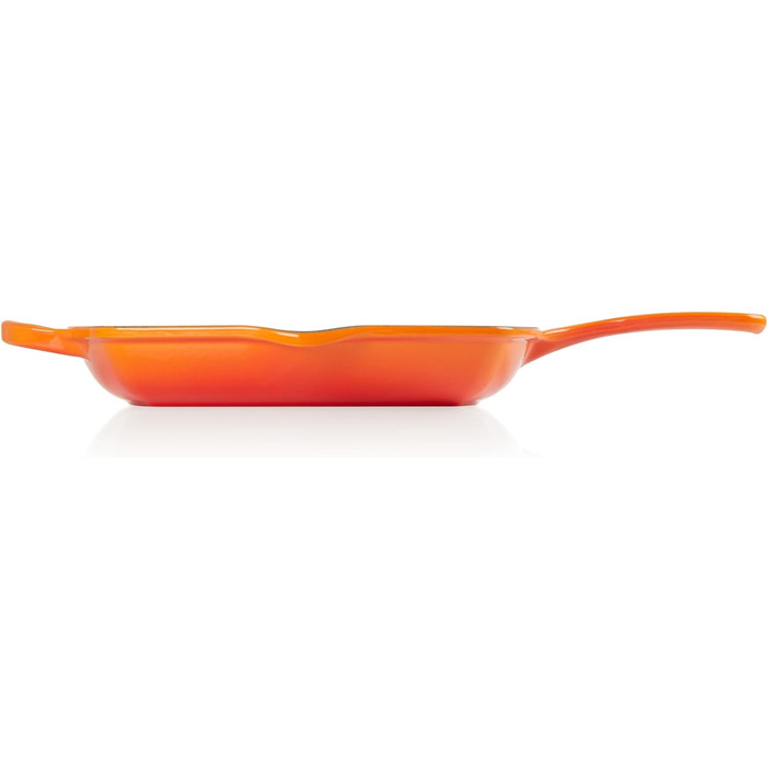 Сковорода-гриль LE CREUSET Signature з чавуну, квадратна, 26 см, для всіх типів плит (включно з індукційними), 2,86 кг, колір: рудо-червоний (Flint)