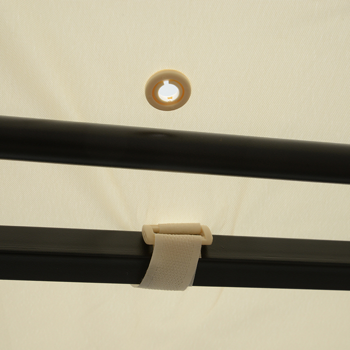 Павільйон з розкладним дахом, стійкий до погодних умов, 3 x 2,5 м, кремово-білий