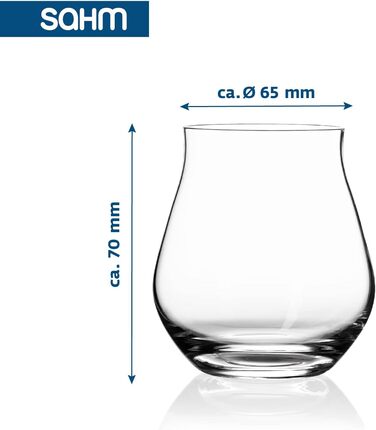 Набір склянок для рому Sahm Rum Gläser 6 шт. - 140 мл, підходить для віскі, миється в посудомийній машині