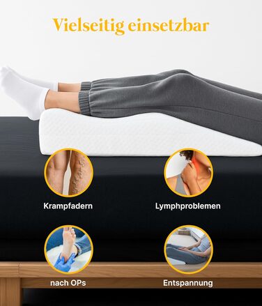 Підніжка для ніг Medicline Venenkissen – ергономічна, для кращого кровообігу, дихаюча, для алергіків, сертифікат Oeko-TEX®, Made in Germany