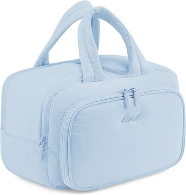 Сумка для косметики OVEVOOK для жінок, велика, з водонепроникним відділенням, рожева (L, блакитна)