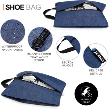 Набір компресійних органайзерів для одягу в дорогу (6 шт.), стискаючі пакувальні куби для валізи та рюкзака, темно-синій