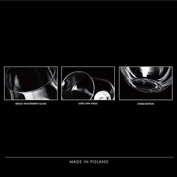 Набір келихів для коньяку KROSNO Harmony (6 шт., 550 мл) | Скляні келихи для коньяку, келихи для віскі, келихи для напоїв