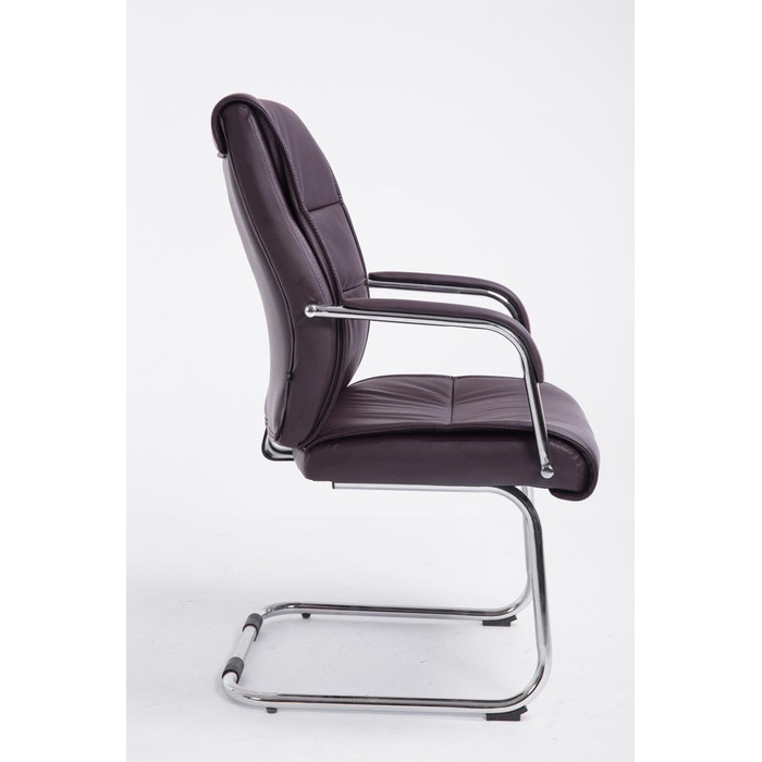 Стілець конференційний Sievert з м'якою оббивкою та штучною шкірою, коричневий