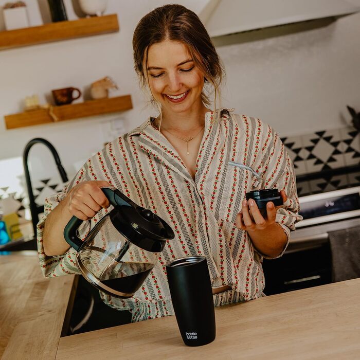 Термокружка BOTTLE Thermobecher 350 мл, 500 мл, з термоізоляцією, для кави та чаю, витоки неможливі, Easy Quick-Press, Travel Mug Classic Grande (зелений, чорний)