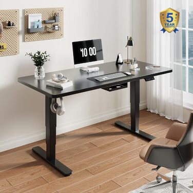 Електричний столик-трансформер Devoko з регулюванням висоти 60-125 см, 3 пам'яті, чорний