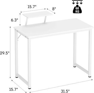 Комп'ютерний стіл SDHYL 100 см: сучасний стіл з полицями для дому та офісу
