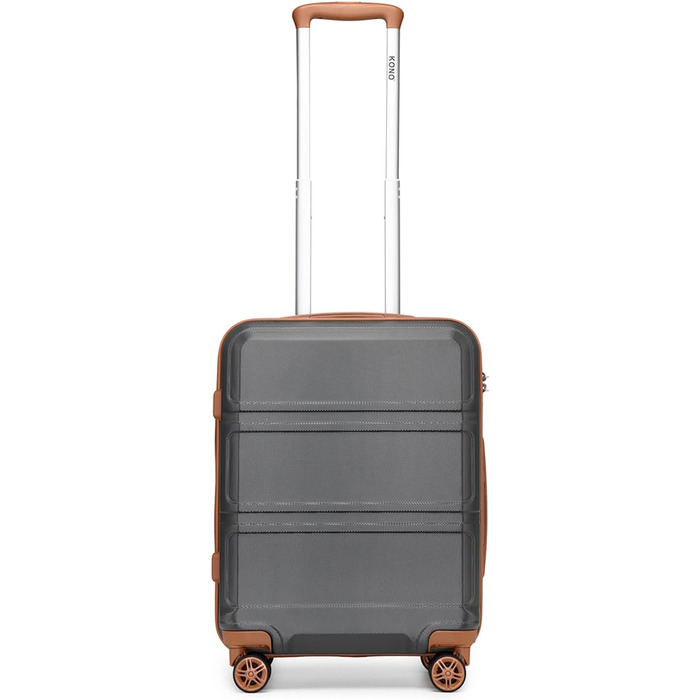 Набір валіз KONO 4 в 1: велика валіза, ручна валіза 55 см, косметичка, сумка для подорожей (кремово-білий)