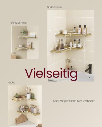 Набір кутових настінних полиць VASAGLE L-подібні, індустріальний стиль, 2 шт, для вітальні, спальні та кухні, колір дуб натуральний та білий (LLS831B01)