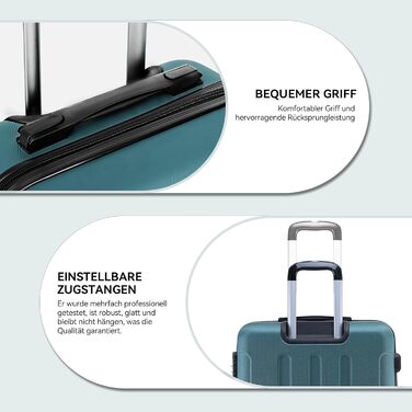 Чохол-валіза Beibye з замком-защіпкою, 4 колеса, комплект 3 шт. (55/66/76 см)