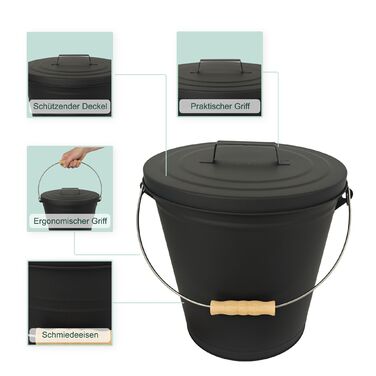 Відро для сміття Relaxdays з мітлою та совкою