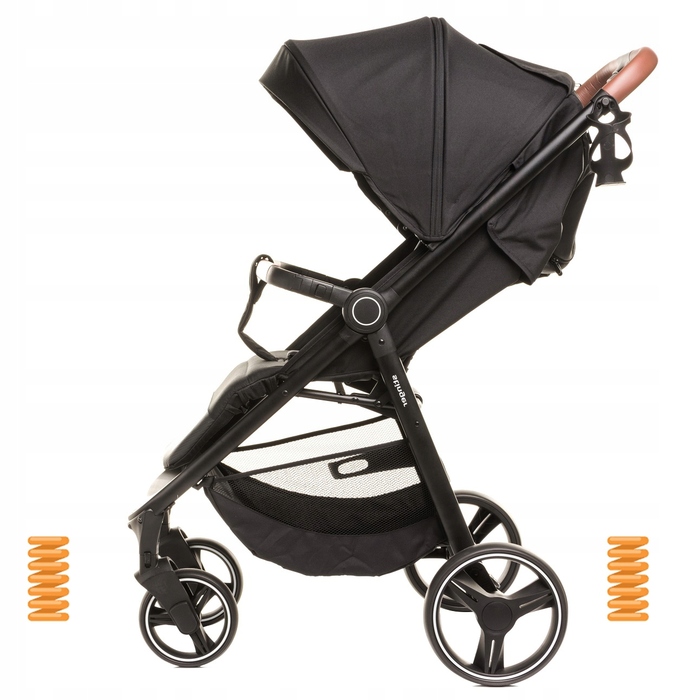 Дитячий прогулянковий візок 4Baby Stinger XXIII, чорний