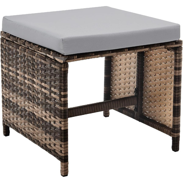 Садовий набір меблів SVITA Denver з поліротангу 4 предмети: 2 крісла, диван на 2 місця, стіл - коричневий