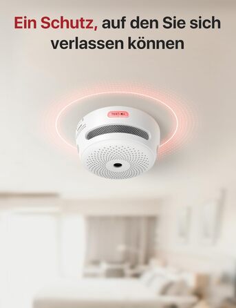 X-Sense Детектор диму автономний 10 років батарея, не сумісний з базовою станцією, міні-пожежовиявлювач, 6 шт.