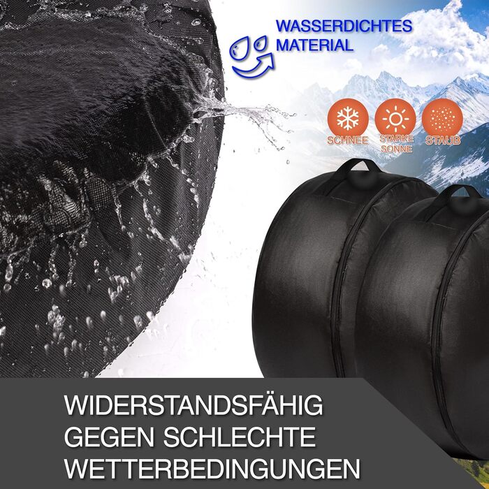 Набір чохлів для шин 4 шт. - Водонепроникні та міцні чохли для зберігання автошин (XXXL)