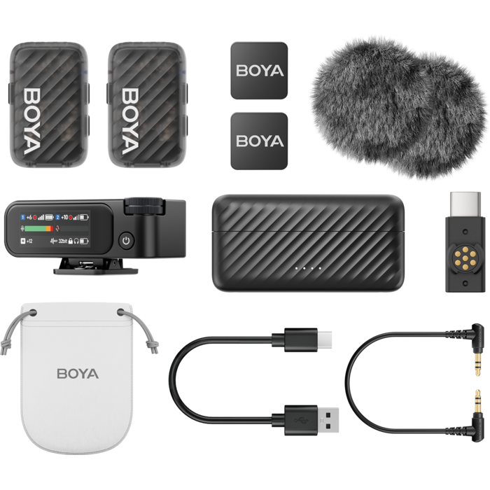 Бездротовий мікрофон BOYA MIC 2-02 Type-C/TRS Black
