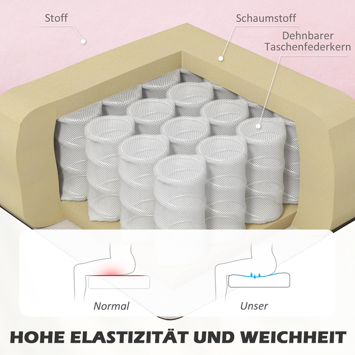 Диван на дво особи, тканинний, м'який, для відпочинку, широкий, рожевий