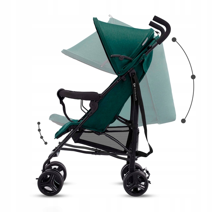 Легка прогулянкова коляска-парасолька Kinderkraft TIK, зелена