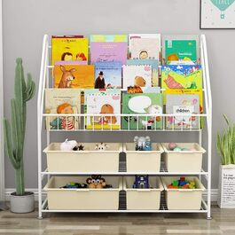 Дитяча книжкова шафа Hossejoy, дитяча книжкова шафа на 5 строп, книжкова шафа, книжкова шафа, місце для зберігання книг та іграшок, органайзер, підставка-вітрина, полиця для навчання, вітальня, спальня