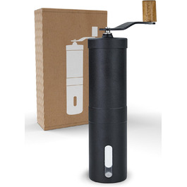 Ручна кавомолка Lambda Coffee з нержавіючої сталі та керамічним жорном | Для еспресо та інших сортів кави | З регулюванням ступеня помолу | Nautic Night