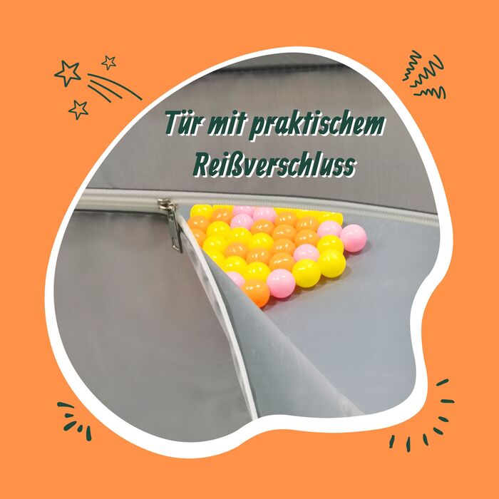 Дитячий манеж Relaxdays з 50 м'ячиками