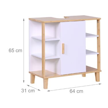 Підставка під раковину Relaxdays з дверцятами та полицями